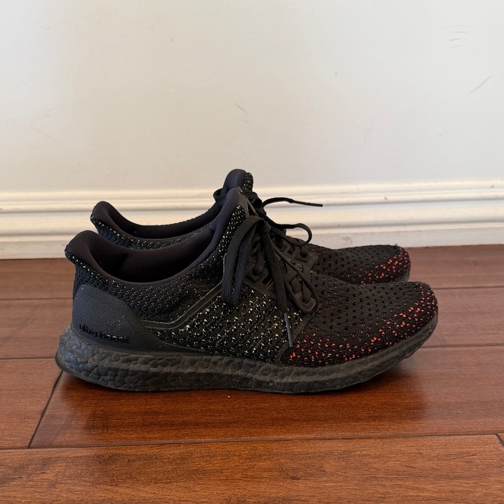 Adidas Men's Clima Ultra Boost Black and Red Athletic Shoes